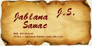 Jablana Samac vizit kartica